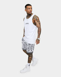 Saint Morta Day Of The Dead Singlet White/Black