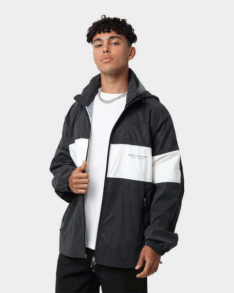 Armani Exchange Blouson Windbreaker Black/White | Culture Kings US