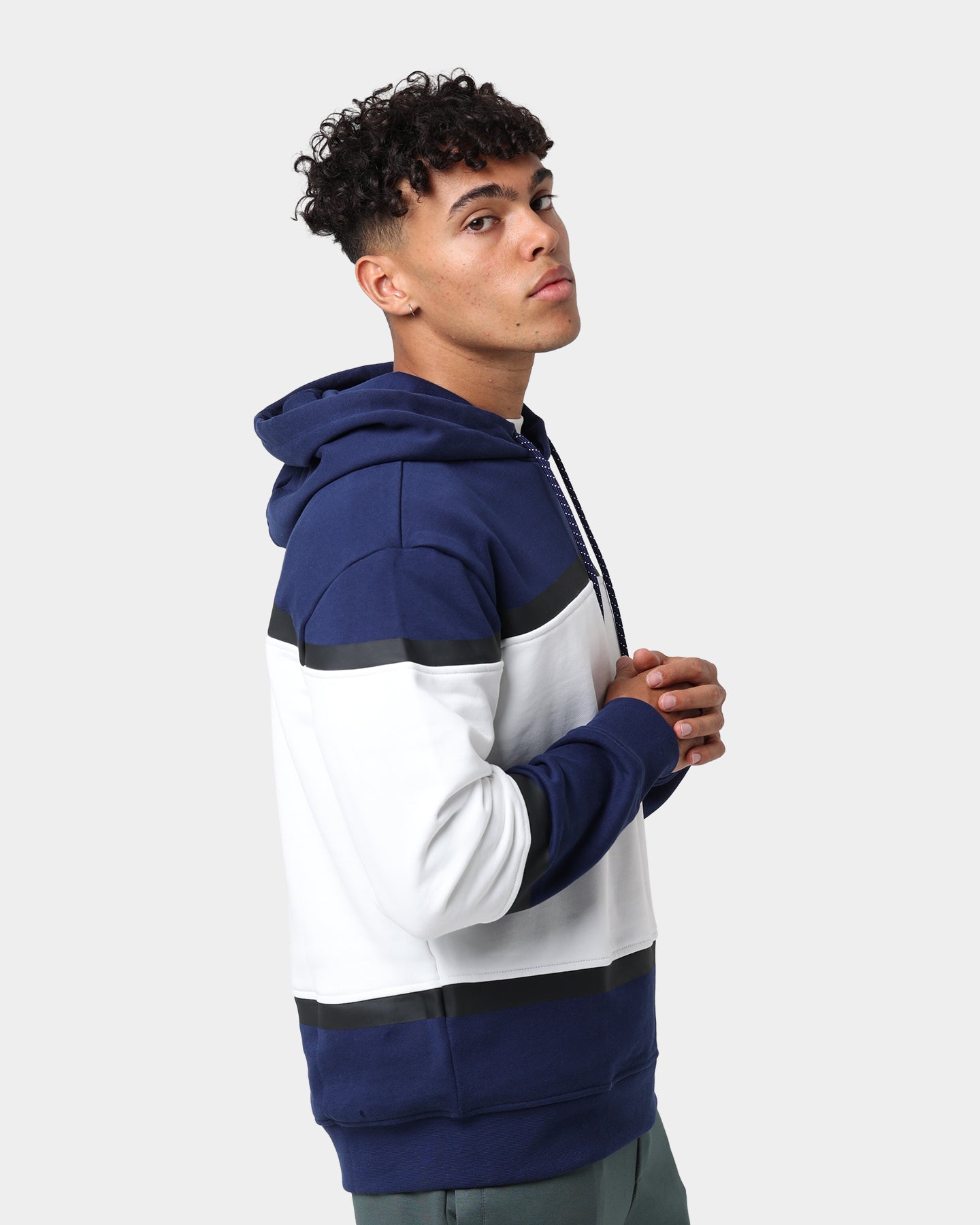 Armani Exchange Felpa Hoodie Medieval Blue/Off White | Culture