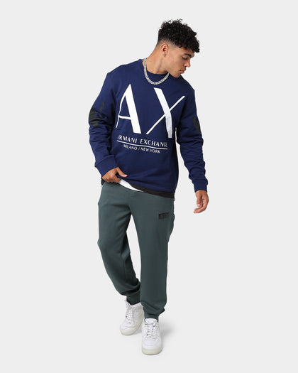 Armani Exchange Felpa Crewneck Medieval Blue