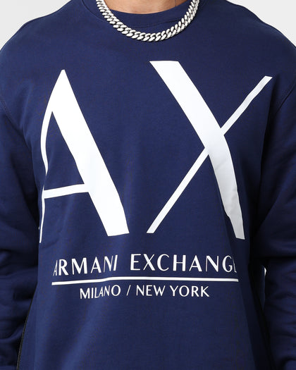 Armani Exchange Felpa Crewneck Medieval Blue
