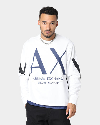 Armani Exchange Felpa Crewneck Off White
