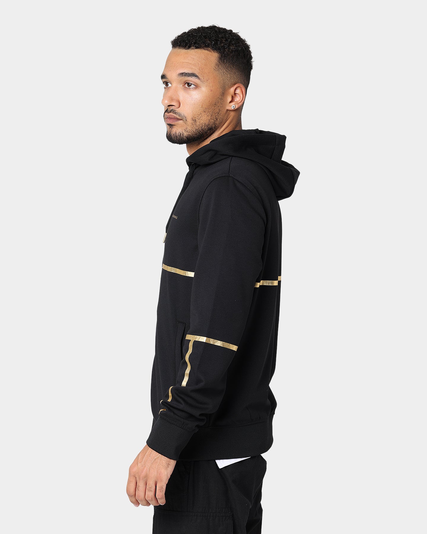 Armani Exchange Felpa Hooded Jacket Black/Gold | Culture Kings US