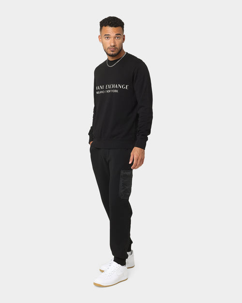 Armani Exchange Felpa Crewneck Black