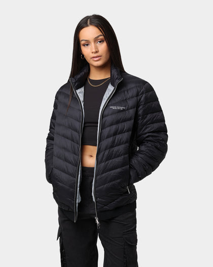 Armani Exchange Giacca Piumino Padded Down Jacket Black/Melange Grey