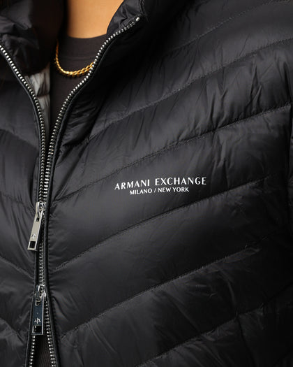 Armani Exchange Giacca Piumino Padded Down Jacket Black/Melange Grey
