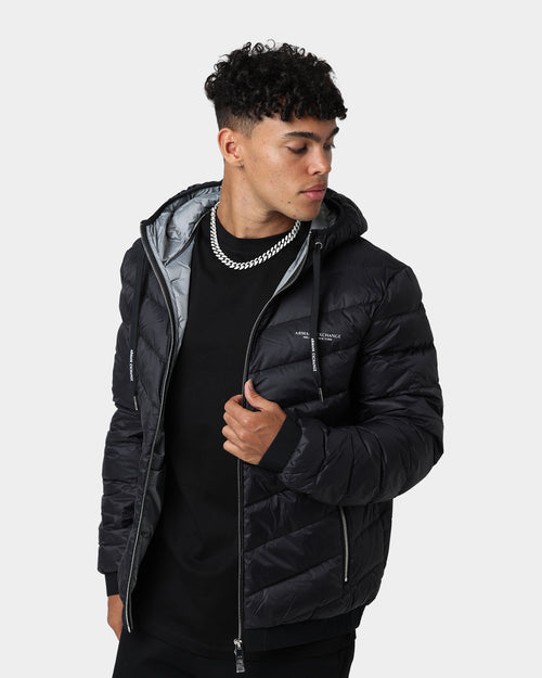 Armani Exchange Giacca Piumino Puffer Jacket Black/Melange Grey