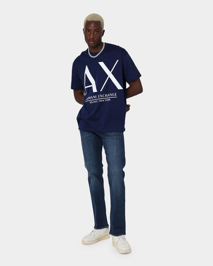 Armani Exchange Logo T-Shirt Medieval Blue
