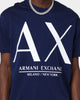 Armani Exchange Logo T-Shirt Medieval Blue