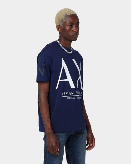 Armani Exchange Logo T-Shirt Medieval Blue