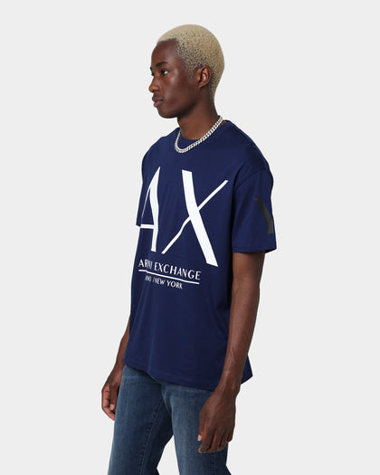 Armani Exchange Logo T-Shirt Medieval Blue