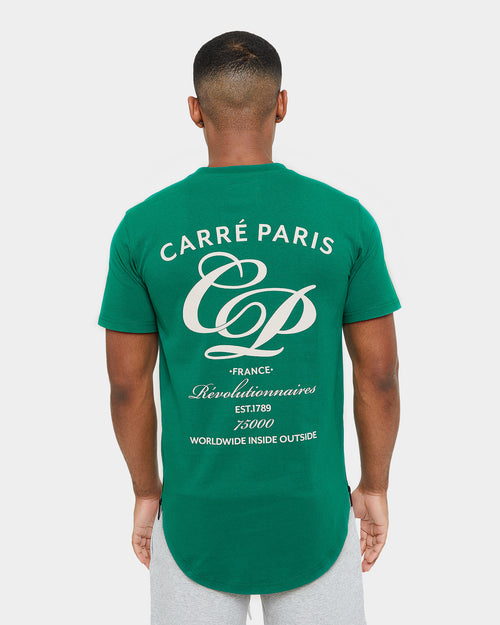 Carre Revolution Zip Drop Tail T-Shirt Deep Teal