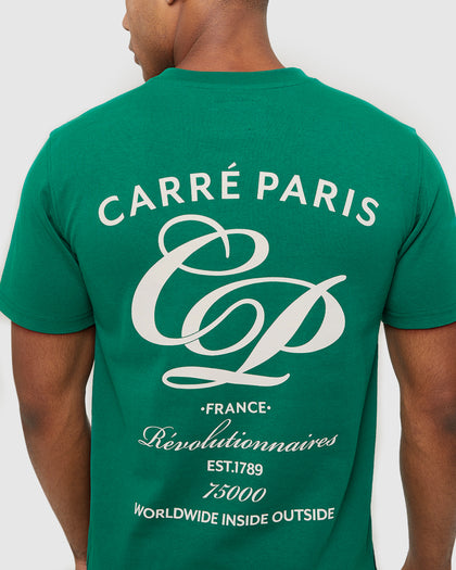 Carre Revolution Zip Drop Tail T-Shirt Deep Teal