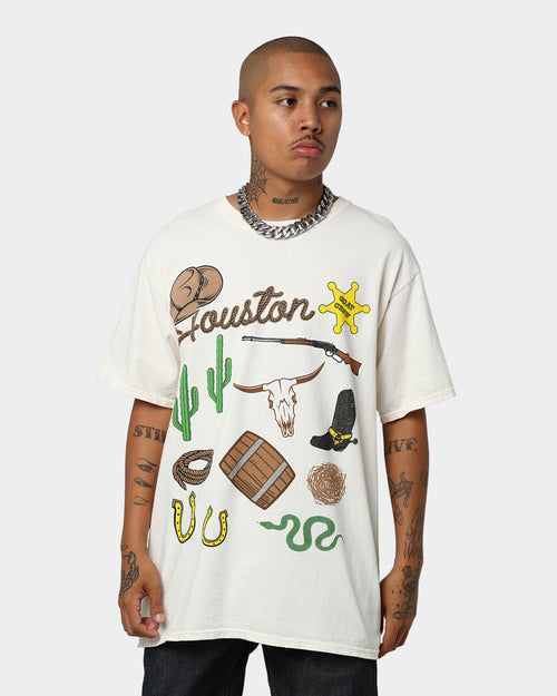 Goat Crew All Over Houston Vintage T-Shirt Off White