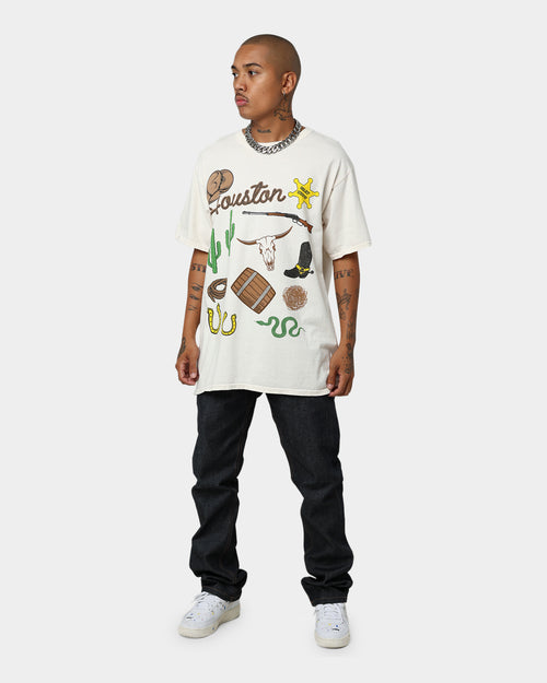Goat Crew All Over Houston Vintage T-Shirt Off White