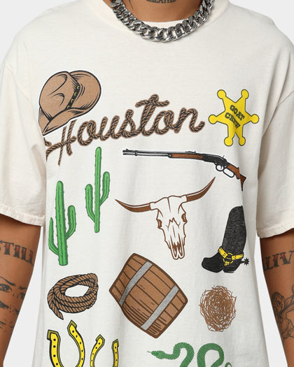 Goat Crew All Over Houston Vintage T-Shirt Off White