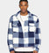 XXIII Ched Sherpa Tartan Crop Jacket Blue/White