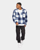 XXIII Ched Sherpa Tartan Crop Jacket Blue/White