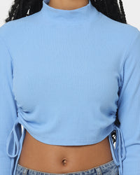 EN ES Women's Harper Cropped LS Top Bluebell