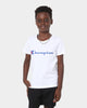 Champion Kid's Script Short Sleeve T-Shirt White