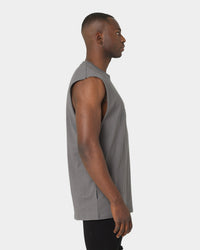 Saint Morta Kingdom Retro Muscle T-Shirt Off Dark Grey