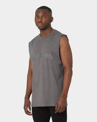 Saint Morta Kingdom Retro Muscle T-Shirt Off Dark Grey