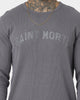 Saint Morta Kingdom Waffle Long Sleeve T-shirt Dark Grey