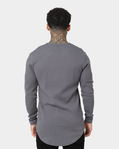 Saint Morta Kingdom Waffle Long Sleeve T-shirt Dark Grey