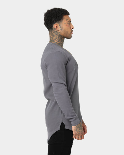 Saint Morta Kingdom Waffle Long Sleeve T-shirt Dark Grey