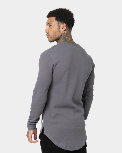Saint Morta Kingdom Waffle Long Sleeve T-shirt Dark Grey