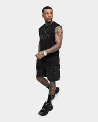 Saint Morta Society Muscle T-Shirt Black/White