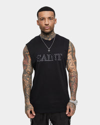 Saint Morta Society Muscle T-Shirt Black/White