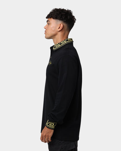Last Kings City Of Angels Long Sleeve Polo Shirt Black