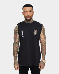 Saint Morta Forbidden Muscle Singlet Vintage Black