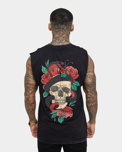 Saint Morta Forbidden Muscle Singlet Vintage Black