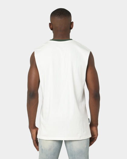 Saint Morta Kingdom Retro Muscle T-Shirt Off White/Green
