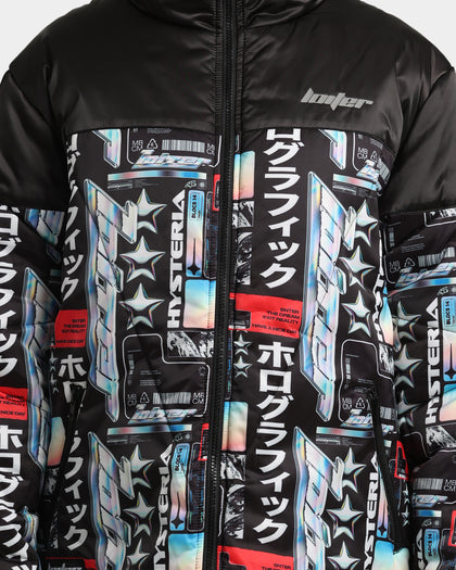 Loiter Constellation Puffer Jacket Black/Multi-Coloured