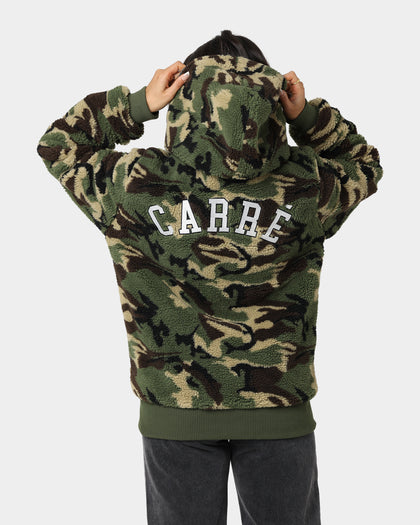 Carre C-Class Polar Fleece Zip Up Jacket Woodland Camo