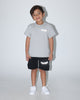 Lil Homme Kids' Motion Oversized Short Sleeve T-Shirt Set Grey/Black