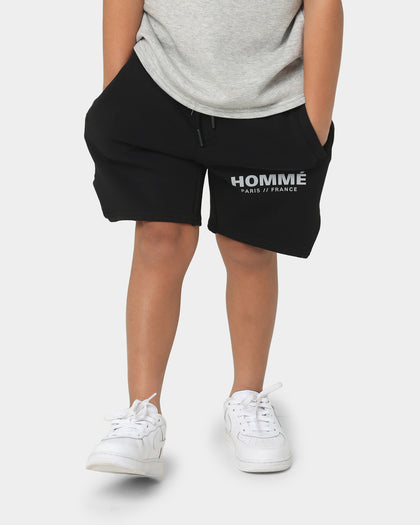 Lil Homme Kids' Motion Oversized Short Sleeve T-Shirt Set Grey/Black