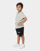 Lil Homme Kids' Motion Oversized Short Sleeve T-Shirt Set Grey/Black