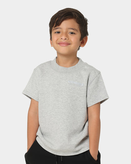 Lil Homme Kids' Motion Oversized Short Sleeve T-Shirt Set Grey/Black