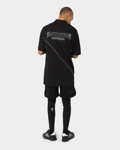 The Anti Order Military Oversized Polo Shirt Black/White