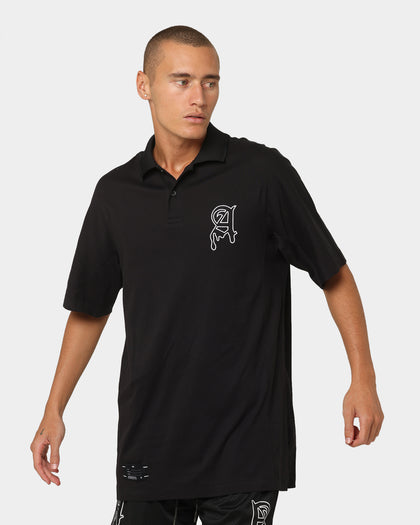 The Anti Order Military Oversized Polo Shirt Black/White