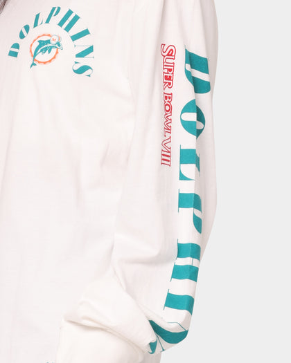 Mitchell & Ness Miami Dolphins Vintage Long Sleeve T-Shirt Vintage White