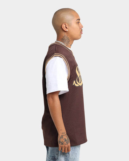 Mitchell & Ness Philadelphia 76ers Allen Iverson #3 '00-'01 Lux Brown Swingman Jersey Baroque Brown