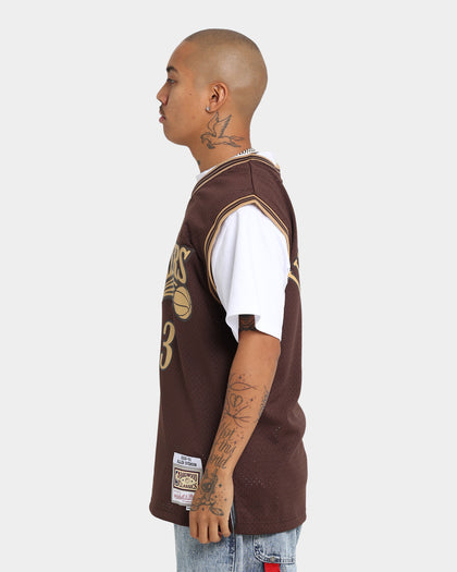 Mitchell & Ness Philadelphia 76ers Allen Iverson #3 '00-'01 Lux Brown Swingman Jersey Baroque Brown