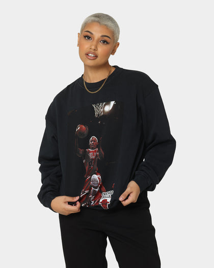 Mitchell & Ness Chicago Bulls Dennis Rodman Photo Bomb Crewneck Faded Black
