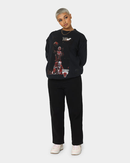 Mitchell & Ness Chicago Bulls Dennis Rodman Photo Bomb Crewneck Faded Black