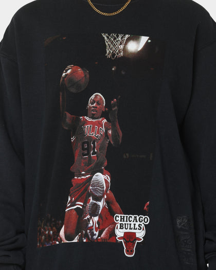 Mitchell & Ness Chicago Bulls Dennis Rodman Photo Bomb Crewneck Faded Black
